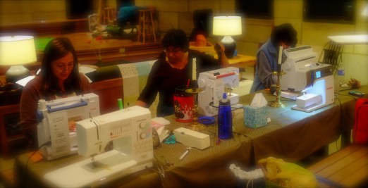 DSCF0251Stashing Sisters Quilt Retreat Amy, Debbie, 