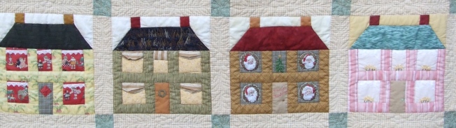DSCF5844 Stashing Sisters - 4 squares of house quilt