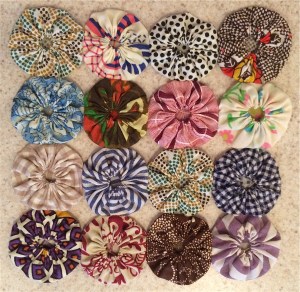 IMG_5557 Stashing Sisters - Yo Yo Quilt Segment