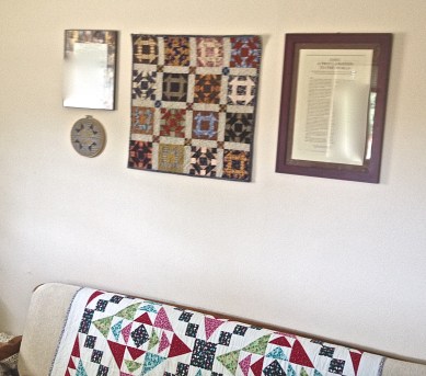Emily' s Living Room Wall with Quilt Projects