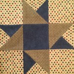 Blue & Beige Double Star Quilt&nbsp;Block
