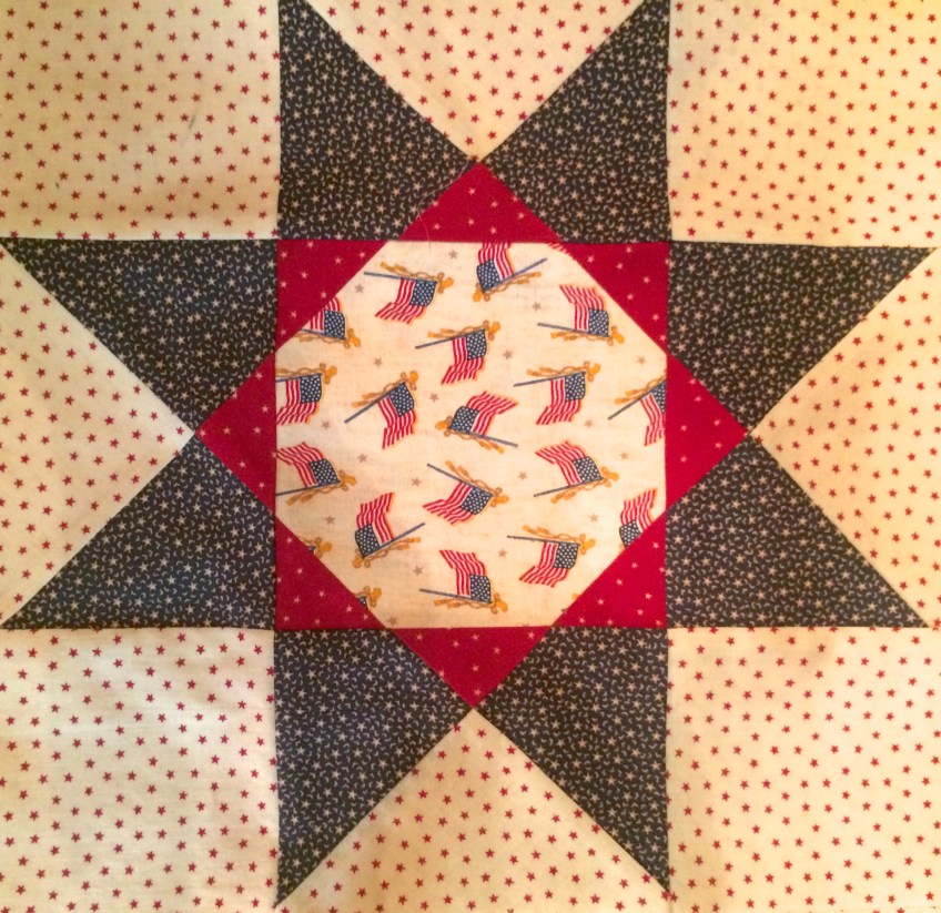 Flags in Star Quilt Block