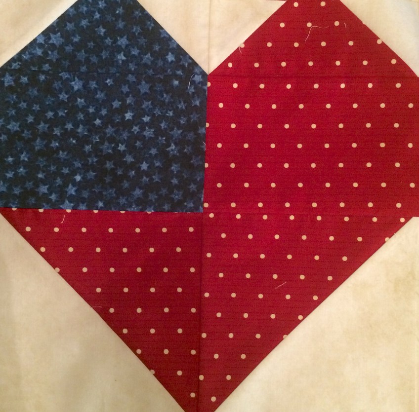 'Patriotic Heart' Quilt Block