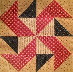 Americana Red Flag Pinwheel&nbsp;Block