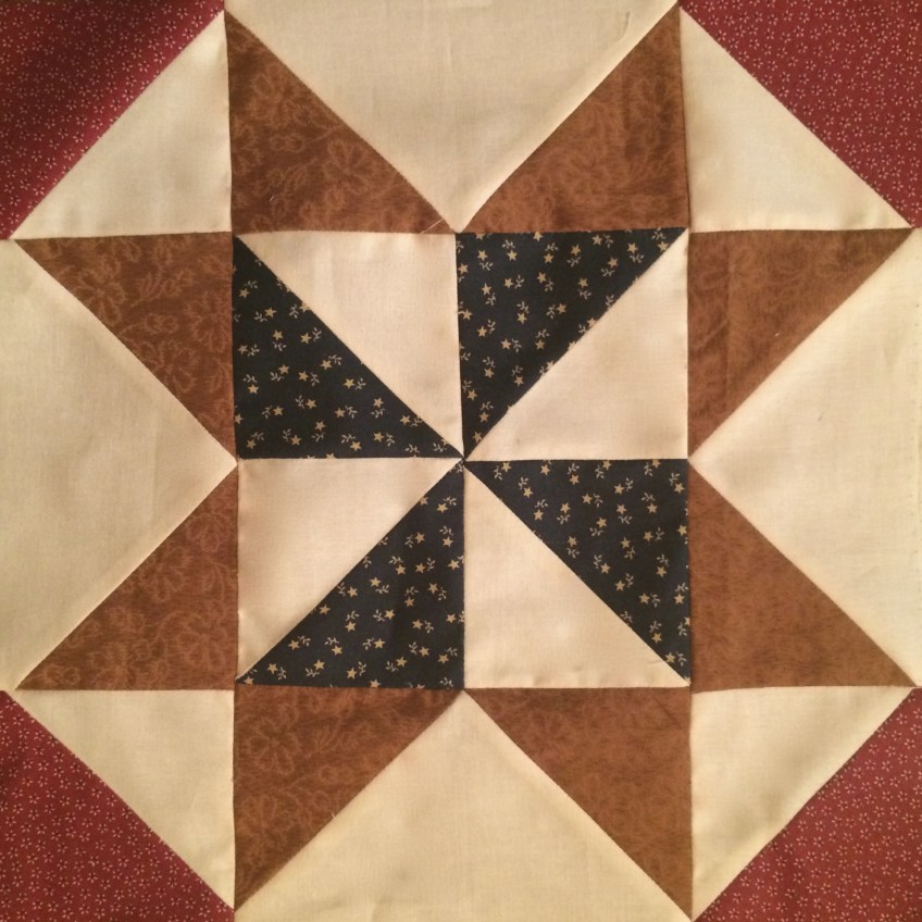 Americana Pinwheel Star Quilt Block