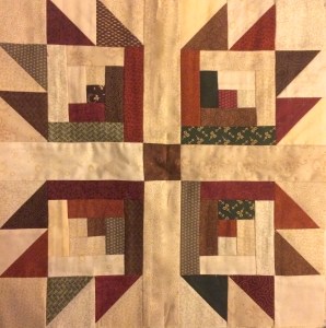 Americana Bear Paw Quilt Block