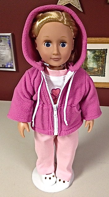 18" Doll Clothes, Pink Hoodie and P