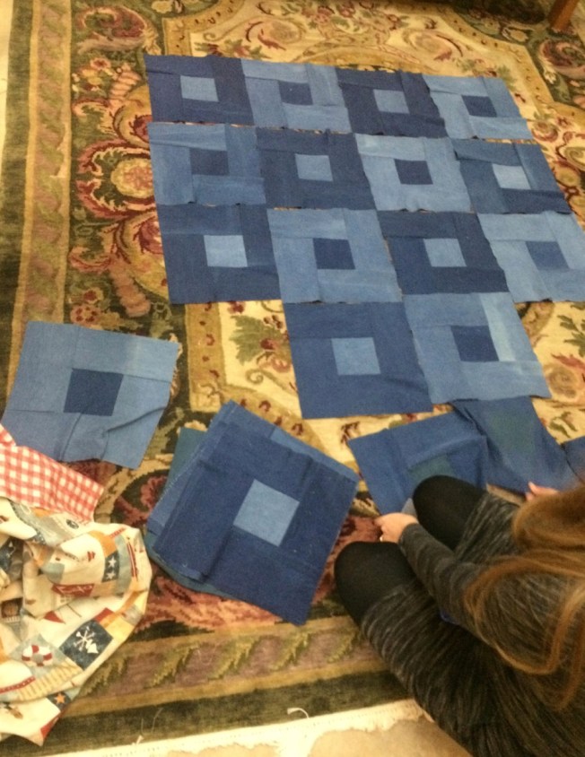 Denim Picnic Quilt Assembly