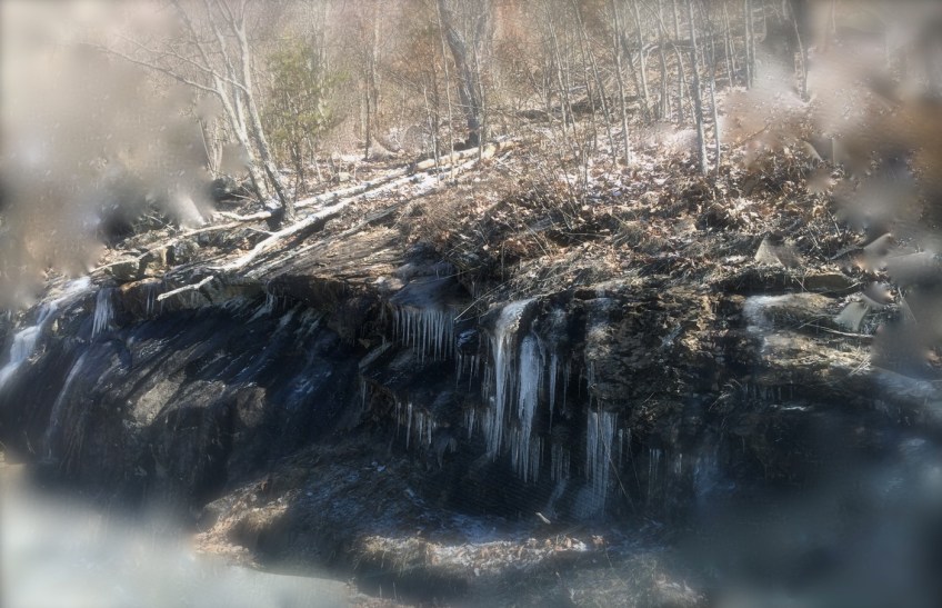 Icy Banks on the Way to the Stashing Sister's Quilt Retreat