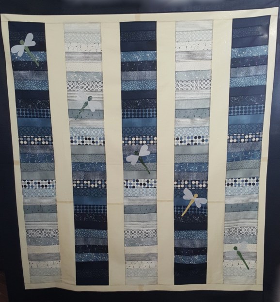 Blue Variegated Quilt Made by Bridget