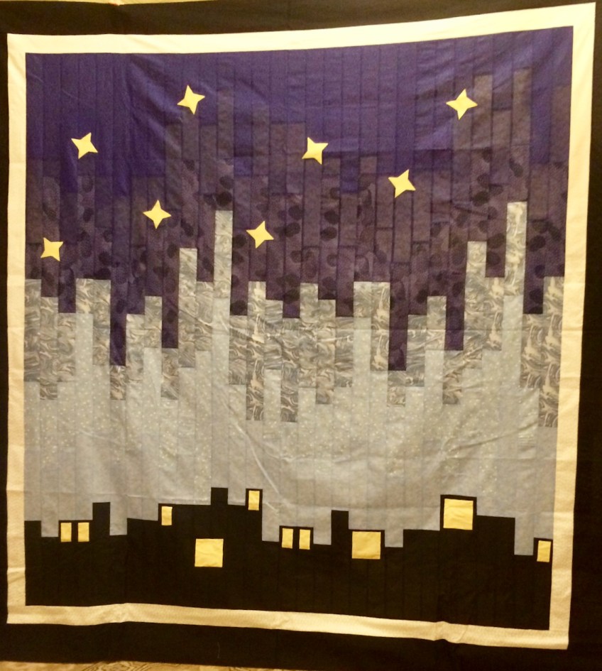 A Starry City Night Quilt by Bridget