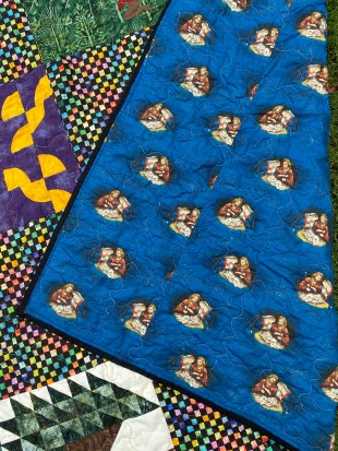 Back of Scripture Block Quilt