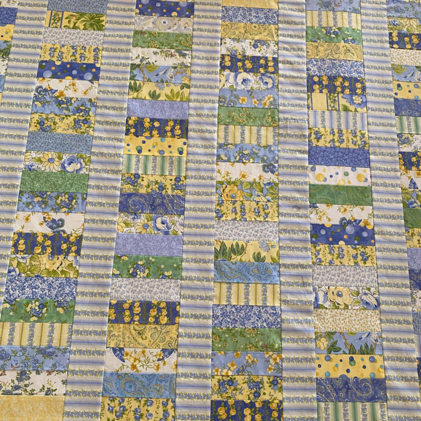 Chinese Coins Quilt Close Up